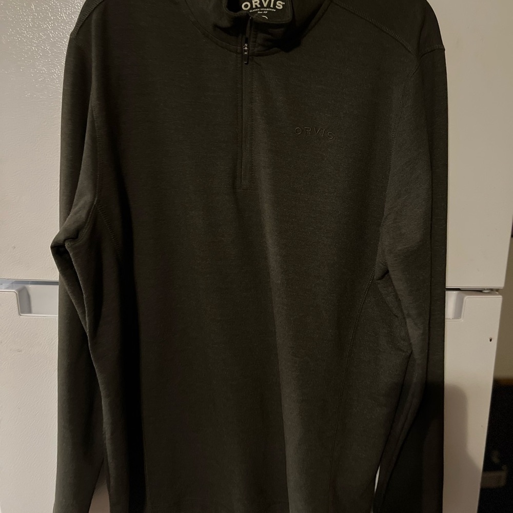 Orvis Men's Dark‎ Gray athletic Sweater large
